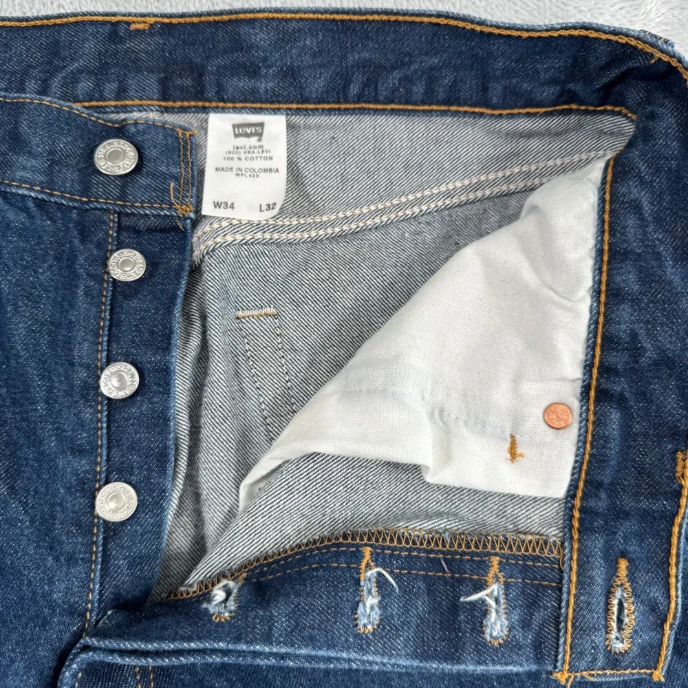 VTG Levi's Jeans Mens 34x32 Fit 32x29 501XX Button Fly Straight Leg Denim Y2K